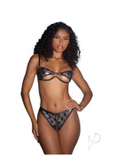 Playboy Shimmer Bunny Set 2 Piece Small featuring sheer mesh fabric with Playboy Bunny logo, model showcasing seductive style.
