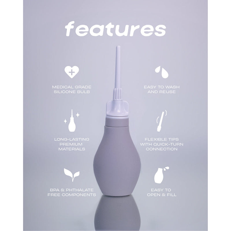 Du Douche Stone features medical-grade silicone bulb and easy-to-use design for comfort and hygiene.