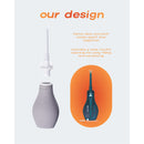 Du Douche Stone design showing easy-click components and wide mouth opening for filling and sanitizing.