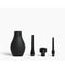Du Douche Midnight black cleansing system components with sleek design and varying nozzles for optimal performance.