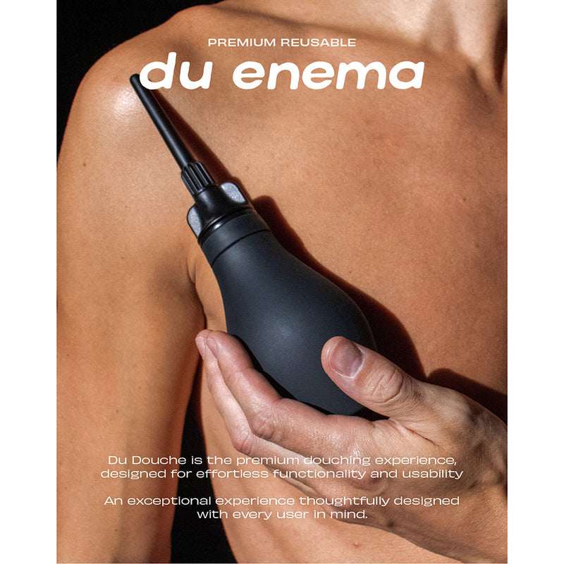 Du Douche Midnight premium douching system, featuring FDA-grade silicone bulb for comfort and ease of use.