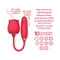 Wild Rose Suction Thruster Red with ten unique air-pulsation and thrusting patterns, waterproof design, and USB rechargeable.