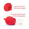 Wild Rose and Tongue Sucking and Licking Vibrator Red features lightening-fast flickering tongue, waterproof design.