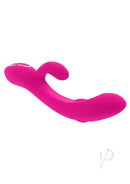 Evolved G-Tapper Double Tapping Rabbit Vibrator Pink showing its sleek and curved design for dual stimulation.