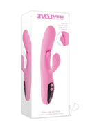 Evolved Push the Button G-Spot Rabbit Vibrator Pink packaging showcasing the innovative design for G-spot and clitoral stimulation.