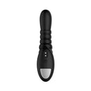 Forto Ribbed Pro Silicone Vibrating Anal Massager Black showcasing its sleek design and ribbed texture.