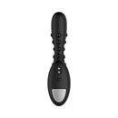 Forto Studded Pro Silicone Vibrating Anal Massager Black, a sleek black silicone massager with textured exterior.