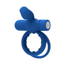 Forto Pointer Silicone Vibrating Dual Cockring Blue for enhanced intimate moments with dual-ring design.