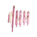Master Series Captive Cobra 6 Piece Bondage Set with soft pink finish and golden hardware.