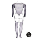 Le Desir Shade Kalyke XXIII Bodystocking Black Queen Size showcasing a sheer, stretchy design for fuller figures.