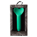 Je Joue Amour Heart-Shaped Fluttering Bullet Vibrator Emerald Green in elegant packaging.