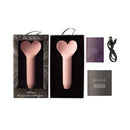 Je Joue Amour Heart-Shaped Fluttering Tip Bullet Vibrator Pale Rosette in packaging with accessories.