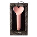 Je Joue Amour Heart-Shaped Fluttering Tip Bullet Vibrator Pale Rosette in elegant packaging.