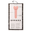 Je Joue Amour Heart-Shaped Fluttering Tip Bullet Vibrator Pale Rosette packaging showcasing design features and usage benefits.