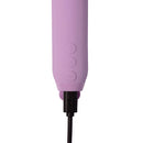 Je Joue Duet Multi-Surfaced Bullet Vibrator Lilac close-up of controls and charging port