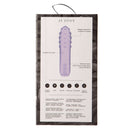 Je Joue Duet Multi-Surfaced Bullet Vibrator Lilac packaging with features and textures highlighted.