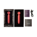 Je Joue Vita Wand Tip Bullet Vibrator Watermelon Pink packaged with accessories and user guide.