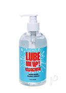 Lube Me Up Water Based Personal Lubricant 16 Oz bottle with pump, offering versatile lubrication for intimate moments.