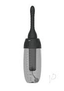 Nexus Automatic Rotating Rechargeable Anal Douche Black showcasing its sleek design and practical measurement markers.