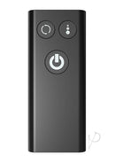 Nexus Automatic Rotating Rechargeable Anal Douche Black remote control with buttons for customizable settings.