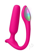 Lovense Lush Anal App-Controlled Compact Powerful Butt Plug in vibrant pink with interactive features and LED light.