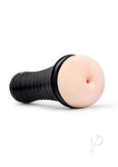 Zolo Stroke Off Backdoor Action Stroker Vanilla Black realistic backdoor stroker for intense stimulation.