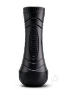 Zolo Stroke Off Backdoor Action Stroker Vanilla Black with realistic textures for intense stimulation.