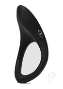 We-Vibe Verge 2 Silicone Vibrating Perineum Cock Ring Black side view with sleek design and button controls
