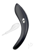 We-Vibe Verge 2 Silicone Vibrating Perineum Cock Ring Black with sleek design and textured surface for enhanced pleasure.