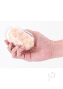 Pocket Pals Stroker Bubbles Vanilla held in hand, showcasing its compact design and playful bubble texture.