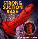 Creature Cocks Gojira Silicone Dildo with strong suction base, firm yet flexible design for imaginative play.