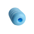 Rock Candy Taffy Puller Masturbation Sleeve Blue, a compact blue stroker for solo stimulation and stamina training.