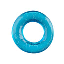 Rock Candy Gummy Ring Stretch Cock Ring 2 Pack Blue, featuring a clear blue stretch cock ring for enhanced erection support.