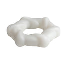 Rock Candy Taffy Twist Cock Ring White - a soft, stretchy ring for enhanced intimate experiences.