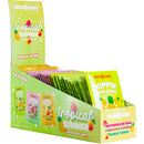 Popping Rock Candy Tropical Summer 36ct Display of fizzy candies in vibrant packaging for exciting oral play.