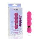 Curious Bubbly Bullet Vibe Pink in packaging showcasing its textured design and vibrant color.