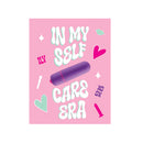 Self Care Era Naughtyvibes Greeting Card with playful design featuring a bullet vibrator.