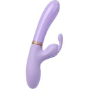 Cristal Heavenly Tickler Glass Rabbit Vibrator Purple with sleek design and soft silicone bunny ears.