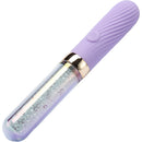 Cristal Diamond Glitter Purple Glass Massager with shimmering glitter and ergonomic design for enhanced pleasure.