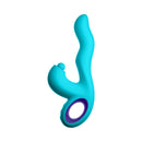 FemmeFunn Klio Triple Action Thumping Rabbit Vibrator Turquoise design showcasing its ergonomic shape and dual action features.