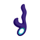 FemmeFunn Klio Triple Action Thumping Rabbit Vibrator Dark Purple with a sleek design and unique features.