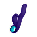 FemmeFunn Klio Triple Action Thumping Rabbit Vibrator Dark Purple featuring a sleek design and customizable stimulation options.