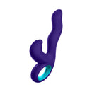 FemmeFunn Klio Triple Action Thumping Rabbit Vibrator Dark Purple, designed for intense and customizable pleasure.