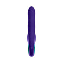 FemmeFunn Klio Triple Action Thumping Rabbit Vibrator Dark Purple top view, showcasing its sleek design and powerful features.