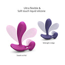 Love To Love Witty Silicone P & G Vibrator Sweet Orchid in Ultra flexible & soft touch liquid silicone design.