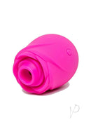 Romp Rose 2.0 Air Clitoral Stimulator Pink in a vibrant pink rose design showcasing its innovative features.