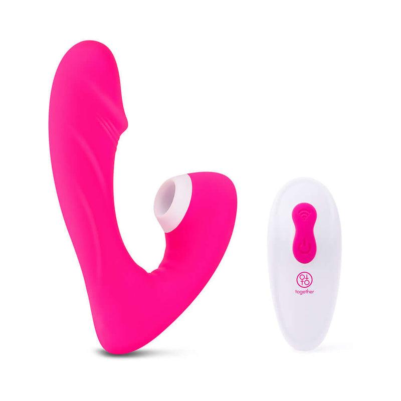 Together Internal Kiss Remote Control Vibe Pink with remote control for dual-stimulation and pleasure.