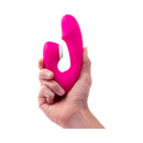 Together Internal Kiss Remote Control Vibe Pink held in hand for luxurious dual-stimulation pleasure.