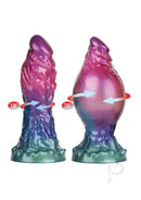 Alien Nation Expandor Inflatable Silicone Dildo Red Purple showcasing its unique design and adjustable sizes.