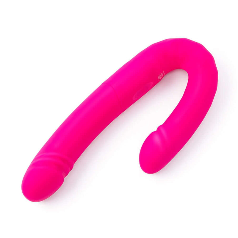 Together Duo Pink Vibrating Dildo featuring a flexible, body-safe silicone design for enhanced partner intimacy.
